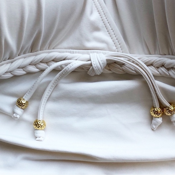 Bleu Rod Beattie Woman’s Braid Trim Cream One Piece Swimsuit Size 14 - Picture 6 of 11